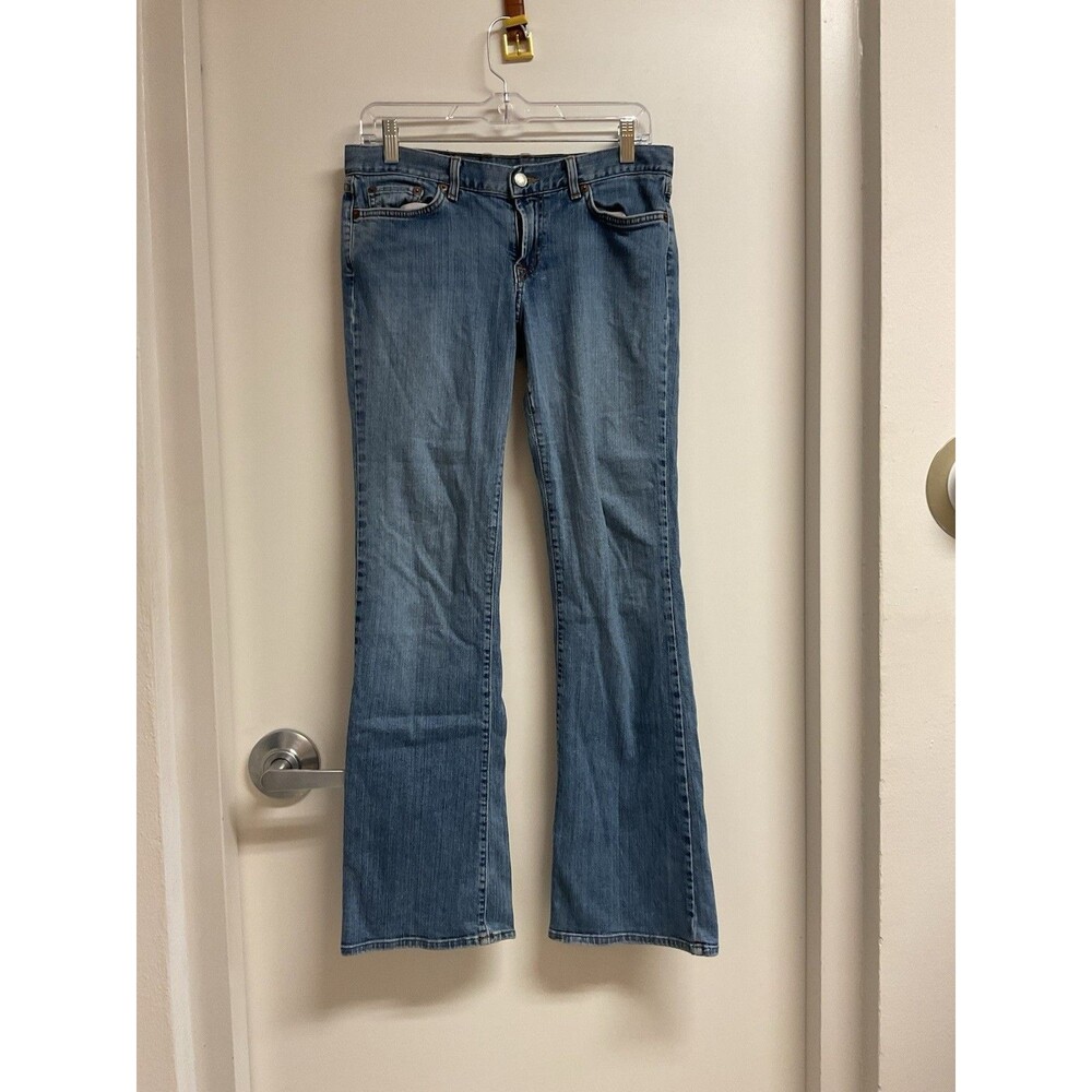 Y2K Lucky Brand Women’s Flare Denim Dungarees 8/29 Blue Jeans Cene Montesano US